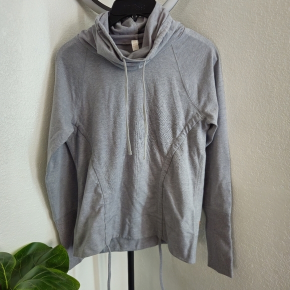 Lucy Pullover Jacket Cowl Neck Gray Womens‎ Small Petite - Picture 2 of 7